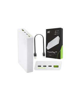 POWERBANK Green Cell PowerPlay20S 20000mAh PD 22,5W QC 3.0 3x USB-C BIAŁY