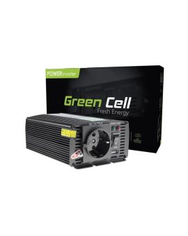 PRZETWORNICA NAPIĘCIA INWERTER Green Cell 12V -igt/br 230V 500W/1000W MODYFIKOWANA SINUSOIDA INV03DE