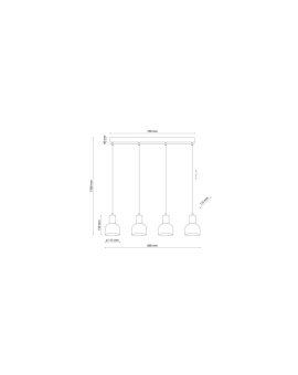 Żyrandol NESO 7 szary/czarny E27 7x15W IP20 SL.1162 SOLLUX