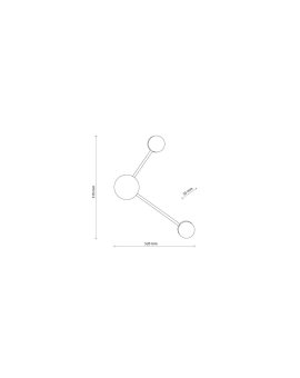 Plafon RIO 78 złoty połysk LED 3000K LED 1x50 IP20 TH.252 SOLLUX