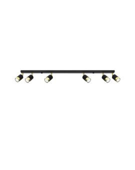 Lampa sufitowa NERO 6 czarny/złoty GU10 6x40W IP20 SL.1073 SOLLUX