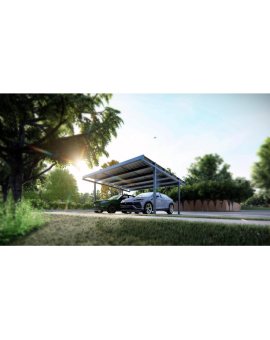 Carport ML Sun Energy jednostanowiskowy o mocy 2,72 kWp