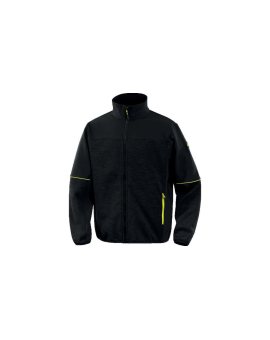 Bluza z siatki poliestrowej I tkaniny Softshell, kolor Czarny, rozmiar: L, BEAV2NOGT