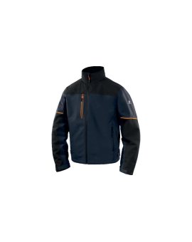 Wiatrówka z poliestru, wodoodporno-oddychająca, 2 warstwy laminowane, kolor Granatowo-Czarny, rozmiar: 3XL, FLENBM3X