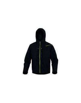 Bluza z tkaniny Softshell z poliestru Stretch, 3 warstwy laminowane, kolor Czarno-Żółty, rozmiar: 3XL, HOR2LNJ3X