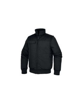 Wiatrówka 2 w 1, z poliestru i bawełny, pikowana, odpinane rękawy, kolor Szaro-czarny, rozmiar: 3XL, NEWD2GN3X