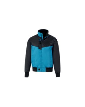 Wiatrówka 2 w 1 z poliestru Oxford powlekanego PU, odpinane rękawy, podszew. z polaru, Niebiesko-czarny, rozmiar: 3XL, RENO2BL3X