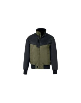 Wiatrówka 2 w 1 z poliestru Oxford powlekanego PU, odpinane rękawy, podszewka z polaru, Khaki-czarny, rozmiar: XL, RENO2KAXG