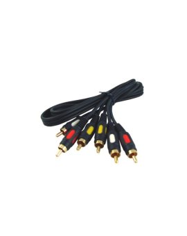 Kabel 3*RCA łezka 0,8m -