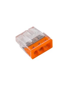 Szybkozłączka 2,5mm2, 3 styki, pomarańczowa, E.4181T /100szt./