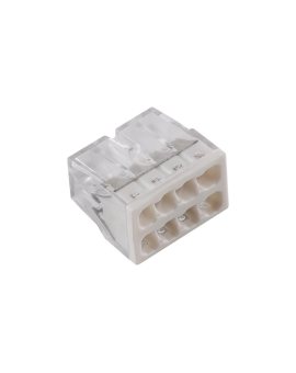 Szybkozłączka 2,5mm2, 8 styków, biała, E.4184T /50szt./