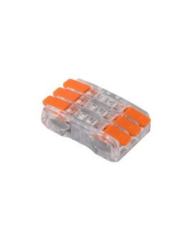 Szybkozłączka dwustronna, potrójna, 6x 0,2-2,5mm2, 6 styki, przezroczysta, E.4194/3 /50szt./