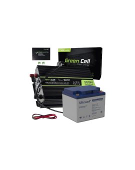 ZESTAW PRZETWORNICA Green Cell 12V-igt/br230V 300W/600W CZYSTY SINUS + AKUMULATOR AGM 12V 45Ah