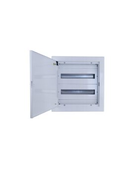 Rozdzielnica podtynkowa metalowa 2x18 modułów IP30 (400V AC) 435x415x130mm drzwi pełne Doktorvolt