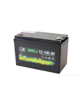 MWLJ 12-100-IN: akumulator LiFePO4 12.8V/100Ah IN / LiFePO4 battery 12.8V/100Ah IN - (330x172x215mm)