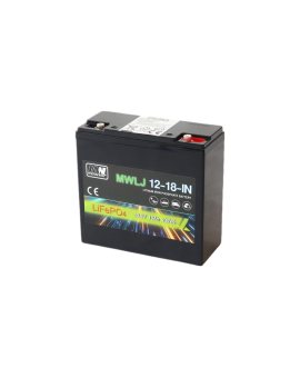 MWLJ 12-18-IN: akumulator LiFEPO4 12.8V/18Ah IN / LiFePO4 battery 12.8V/18Ah IN - (181x76x165mm)