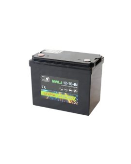 MWLJ 12-70-IN: akumulator LiFEPO4 12.8V/70Ah IN / LiFePO4 battery 12.8V/70Ah IN - (260x168x209mm)