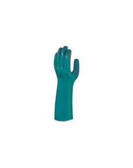 Rękawice na wkładzie z poliamidu, nitrylowe, dł. 34cm, kolor Zielony, rozmiar: 10, VV835CUTVE10