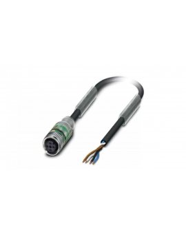 Kabel czujnika 4-piny gniazdo proste M12 5m SAC-4P- 5,0-PUR/M12FS-2L 1694826