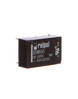 Przekaźnik subminiaturowy-sygnałowy 2P 0,5A 24V DC PCB RSM850-6112-85-1024 2611709