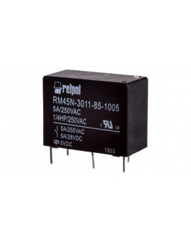 Przekaźniki miniaturowy 1P 5A 5V DC PCB RM45N-3011-85-1005 2614957