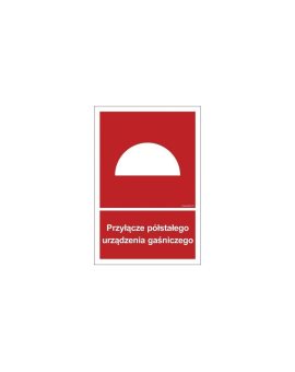 ZNAK - BB004 Przyłącze półstałego urządzenia gaśniczego 10 x 14,8 cm PN - Płyta 1mm