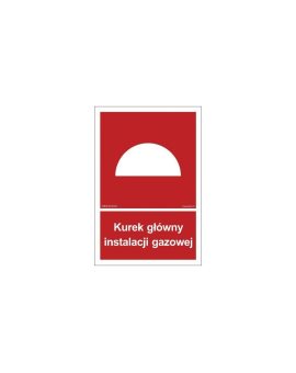 ZNAK - BB005 Kurek główny instalacji gazowej 10 x 14,8 cm PN - Płyta 1mm