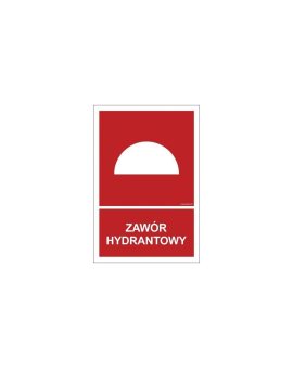 ZNAK - BB015 Zawór hydrantowy 10 x 14,8 cm FN - Folia samoprzylepna