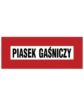 ZNAK - BC103 Piasek gaśniczy 36 x 14 cm PN - Płyta 1mm