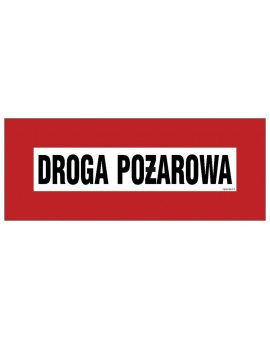 ZNAK - BC104 Droga pożarowa 36 x 14 cm FS - Folia samoprzylepna foto.