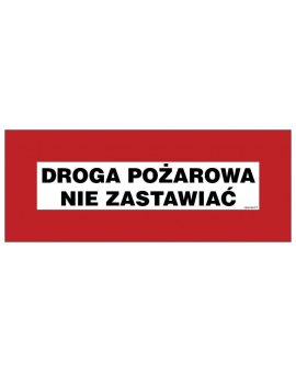 ZNAK - BC104 Droga pożarowa 54 x 21 cm KS - Folia podłogowa foto.