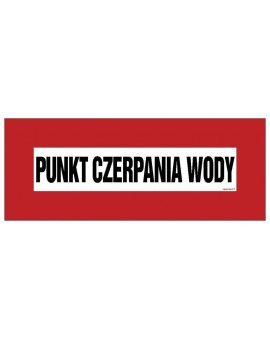 ZNAK - BC107 Punkt czerpania wody 36 x 14 cm FN - Folia samoprzylepna