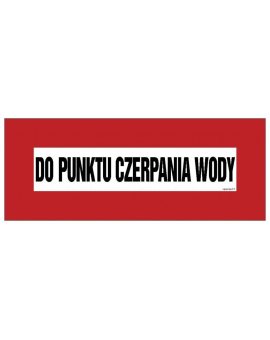 ZNAK - BC108 Do punktu czerpania wody 36 x 14 cm FS - Folia samoprzylepna foto.