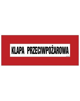 ZNAK - BC116 Klapa przeciwpożarowa 36 x 14 cm FN - Folia samoprzylepna