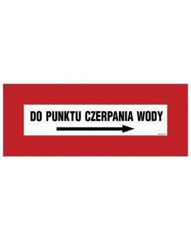 ZNAK - BC119 Do punktu czerpania wody w prawo 36 x 14 cm FS - Folia samoprzylepna foto.