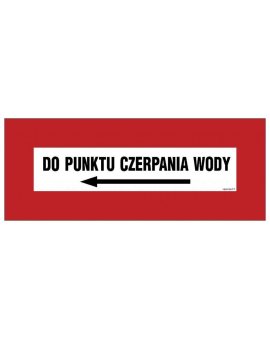 ZNAK - BC119 Do punktu czerpania wody w prawo 54 x 21 cm KS - Folia podłogowa foto.