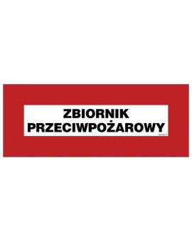 ZNAK - BC121 Zbiornik przeciwpożarowy 36 x 14 cm FN - Folia samoprzylepna