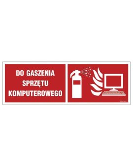 ZNAK - BC136 Gaśnica do gaszenia sprzętu komputerowego 36 x 14 cm FN - Folia samoprzylepna