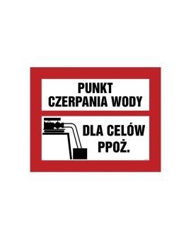 ZNAK - BC140 Przeciwpożarowy zbiornik wodny ...... m3 100 x 50 cm KS - Folia podłogowa foto.