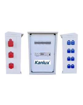 ROZDZIELNICA BUDOWLANA NA ELEWACJĘ (8X2P+Z, 2X16A/5P, 1X32A/5P) RB40x60-K40-00128Z-EL-KANLUX
