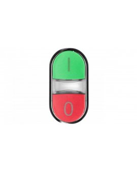 Napęd przycisku podwójnego 22mm zielony /I/ i czerwony wystający /O/ z podświetleniem metal IP69k Sirius ACT 3SU1051-3BB42-0AK0