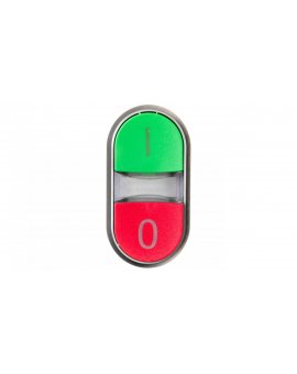 Napęd przycisku podwójnego 22mm zielony /I/ i czerwony wystający /O/ plastikowy IP69k Sirius ACT 3SU1030-3BB42-0AK0