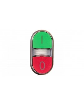 Napęd przycisku podwójnego 22mm zielony /I/ i czerwony wystający /O/ podświetlany plastik IP69k Sirius ACT 3SU1031-3BB42-0AK0