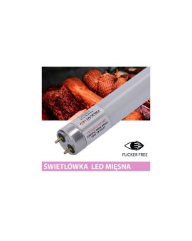 Świetlówka led T8 G13 mięsna 120cm 18W 1660lm PC Prescot