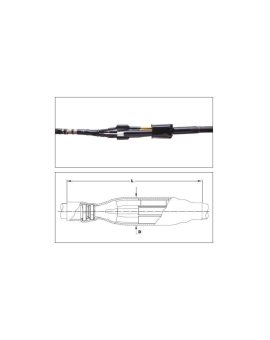 Mufa przejściowa nn 1kV termokurczliwa TRAJ-01/4X25-70/4SB wraz ze złączkami śrubowymi dla kabli 4-żyłowych tworzywo-papier - TE