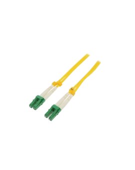 QOLTEC-54018 Patch cord światłowodowy LC/APC,z obu stron 1m LSZH żółty