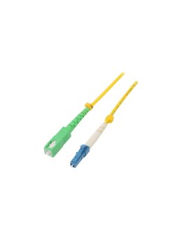 QOLTEC-54335 Patch cord światłowodowy LC/UPC,SC/APC 20m LSZH żółty