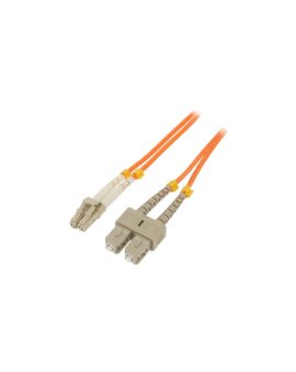 QOLTEC-54041 Patch cord światłowodowy OM2 LC/UPC, SC/UPC 3m LSZH