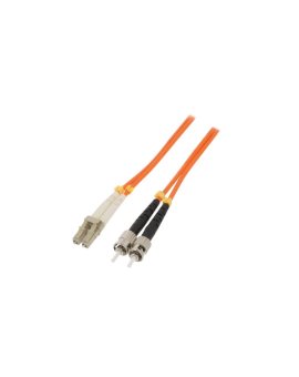 QOLTEC-54071 Patch cord światłowodowy OM2 LC/UPC, ST/UPC 1m LSZH