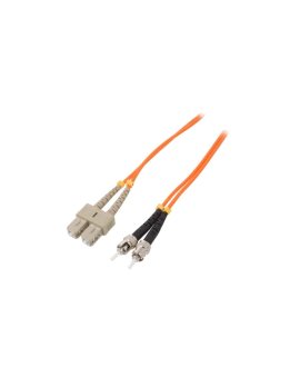 QOLTEC-54063 Patch cord światłowodowy OM2 SC/UPC,ST/UPC 1m LSZH